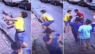 तुर्की में दूसरी मंजिल से गिरती बच्ची को युवक ने पकड़ा, देखें वीडियो