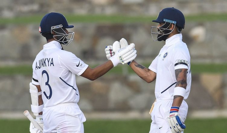 एंटीगा टेस्ट : कोहली, रहाणे के अर्धशतकों से भारत को 260 रनों की बढ़त