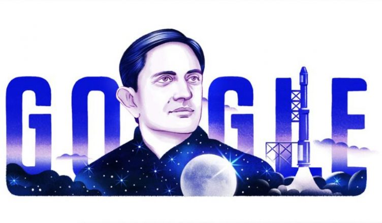 Vikram Sarabhai's 100th birthday Google doodle : भारतीय अंतरिक्ष कार्यक्रम के जनक डॉ विक्रम साराभाई के सम्मान में आज का गूगल डूडल