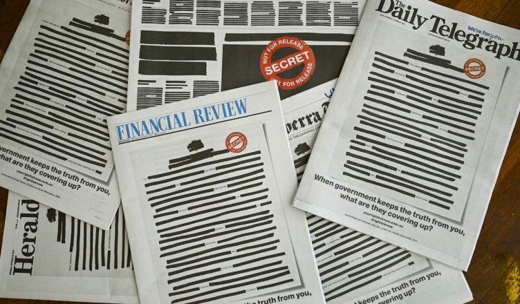 ऑस्‍ट्रेलिया: प्रेस पर बढ़ते सरकारी दखल के खिलाफ सारे अखबारों ने पहला पन्ना किया काला