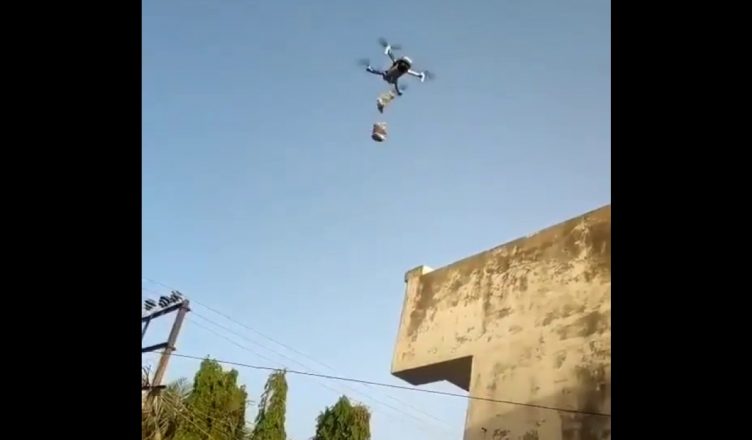 लॉकडाउन में बाहर नहीं जा पाए तो ड्रोन की मदद से पान-मसाला किया डिलीवर, पुलिस ने की कार्रवाई, देखें Viral Video