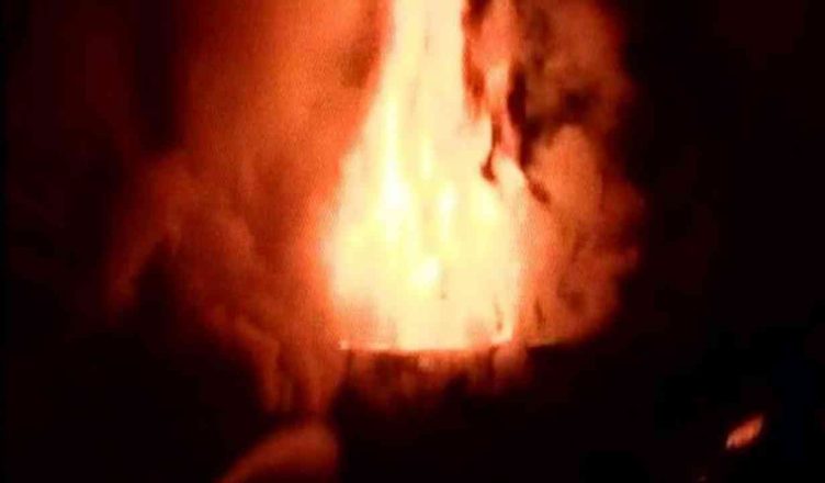 Mother burnt her three children alive