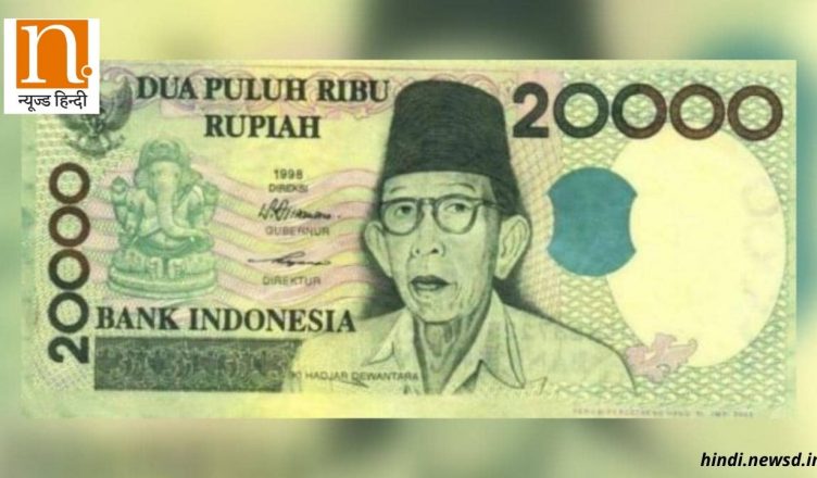 Ganpati's picture printed on Indonesian note